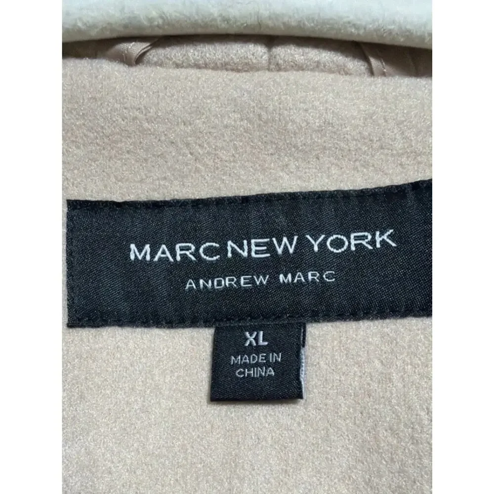 Marc New York Womens Palomino Cream Belted Shawl Collar Draped Coat NWT XL 16-18